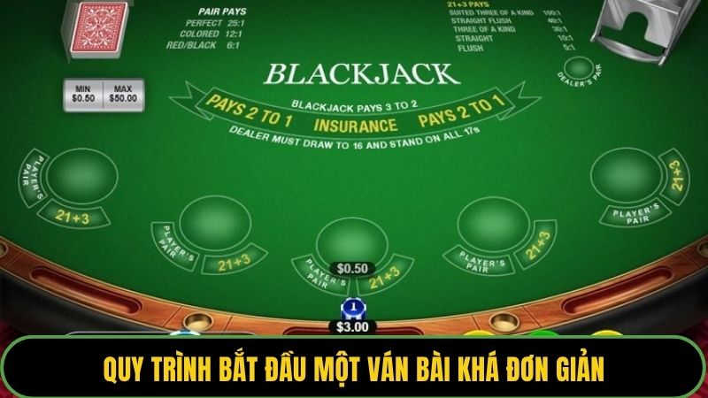 Quy trình bắt đầu một ván bài khá đơn giản