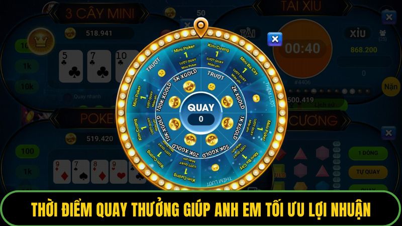 Thời điểm quay thưởng giúp anh em tối ưu lợi nhuận
